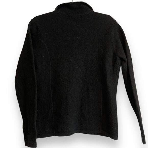 Womens Bice Black Australian Wool Full Zip Neutral Minimalist Jacket Size Small - Picture 2 of 16